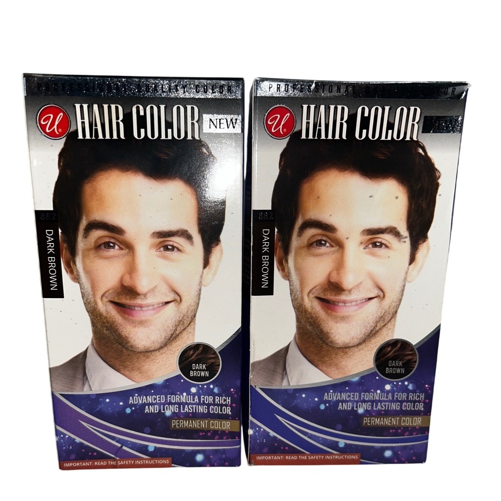 Universal Hair Color Dark Brown Permanent Hair Color 2 Boxes‎